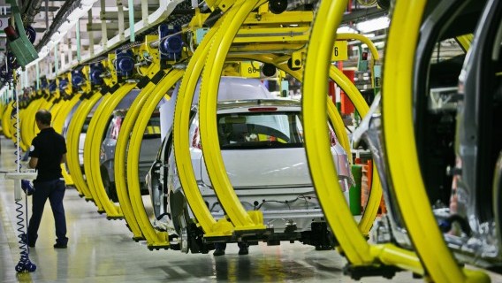A car production line in Turin, Italy