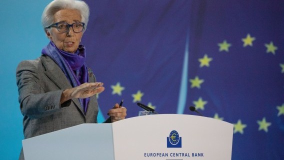 ECB President Christine Lagarde at a press conference following the meeting of the ECB Governing Council on 15 December 2022 Source: