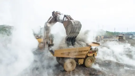 A nickel mine in Indonesia