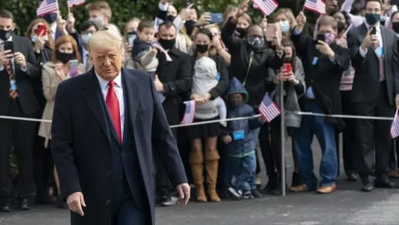 President Donald J. Trump departs the White House, Washington, District of Columbia, USA