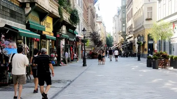 Shoppers in Budapest