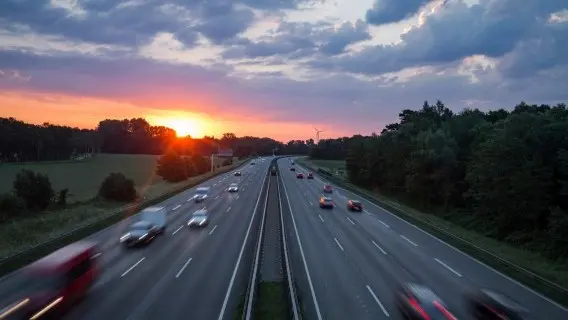 Cars on a German Autobhan
