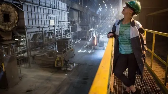 Steel manufacturing at ArcelorMittal steel mill, Warsaw, Poland