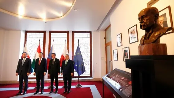 The Prime Ministers of Slovakia, Poland, Czech Republic and Hungary at a 'V-4' summit in Prague last year