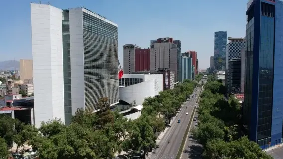 Near empty streets in Mexico City