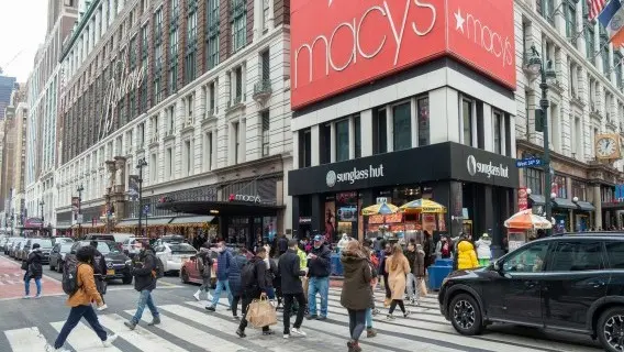 Shoppers in New York