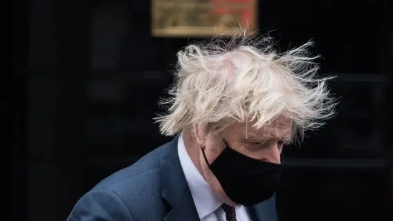 UK Prime Minister, Boris Johnson, leaving Downing Street