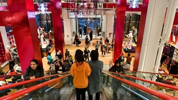 Shoppers in New York
