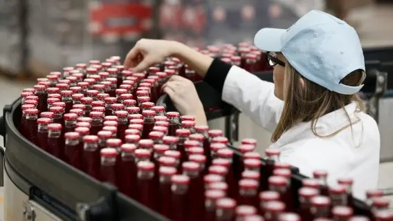 A bottling factory in Milan, Italy