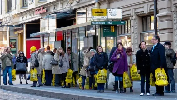 Shoppers in Finland