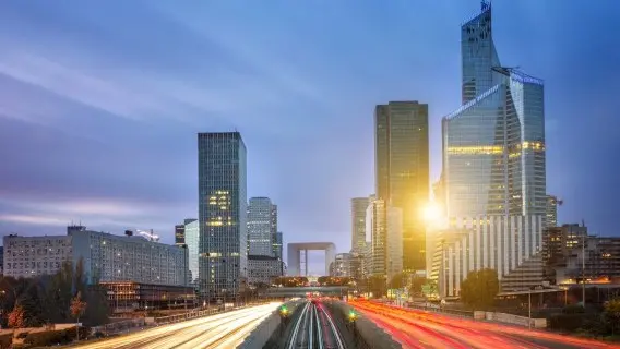 A view of Paris's business district at La Défense