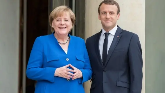 The German Chancellor and French President, July 2017