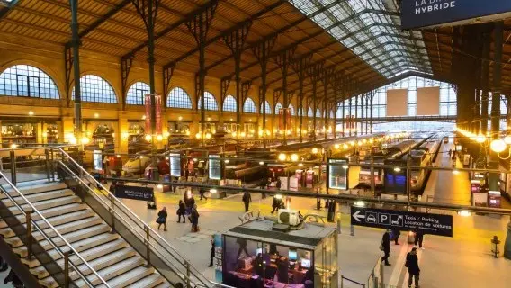 The Gare du Nord station in Paris