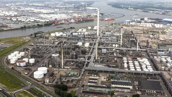 A chemical factory in the Port of Rotterdam