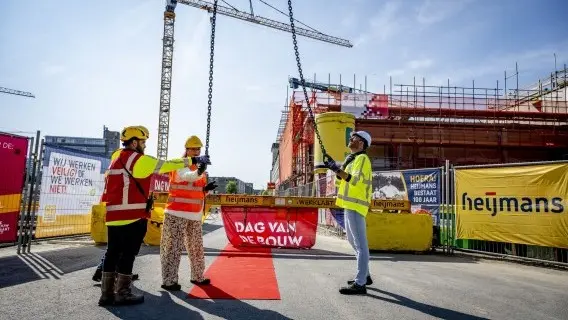A construction site in Rotterdam, the Netherlands
