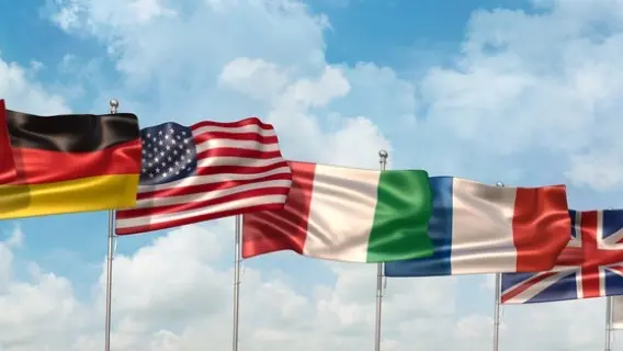 G7 flags