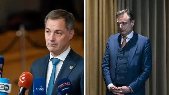 Alexander De Croo, Prime Minister of Belgium (left) and Bart De Wever, the Mayor of Antwerp and the leader of the New Flemish Alliance, are leading the negotiations to form a new government