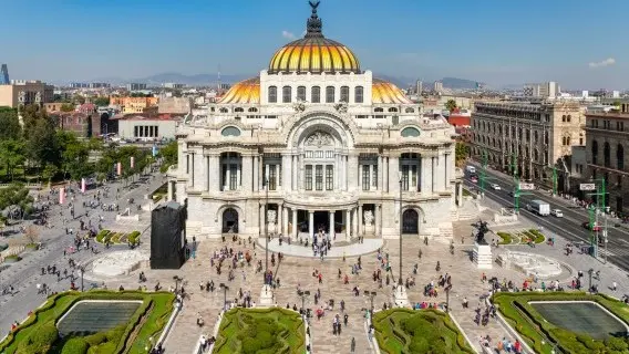 Palacio de Bellas Artes or Palace of Fine Arts, a famous theater, museum and music venue in Mexico City