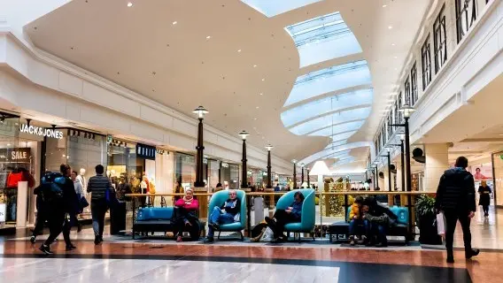 A shopping mall in Warsaw, Poland