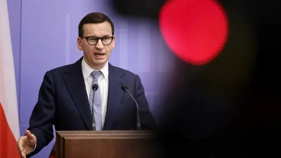 Primie Minister Mateusz Morawiecki visit in Kiev, Poland Feb 2022