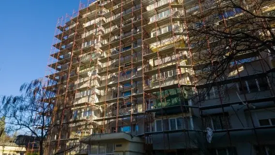 A building renovation in Piatra Neamt, Romania