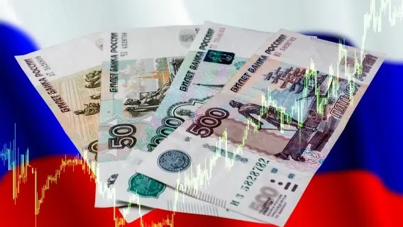 Russian ruble notes