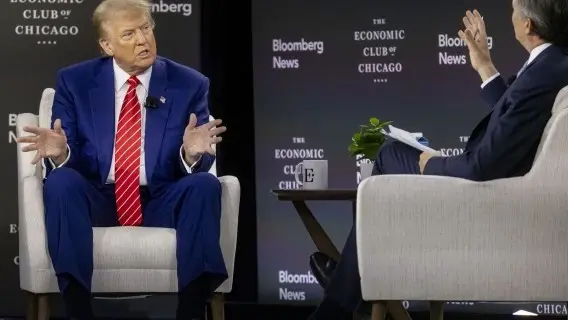 Trump got into a heated exchange with Bloomberg's editor-in-chief John Micklethwait last month over the subject of tariffs