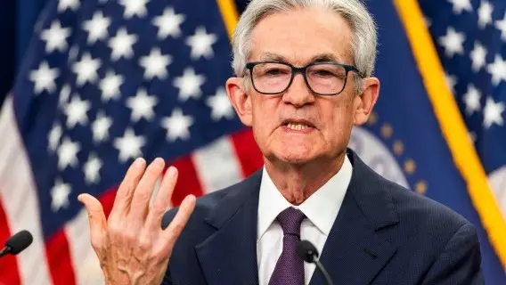 US Fed Chair Powell at today's press conference announcing no change to interest rates