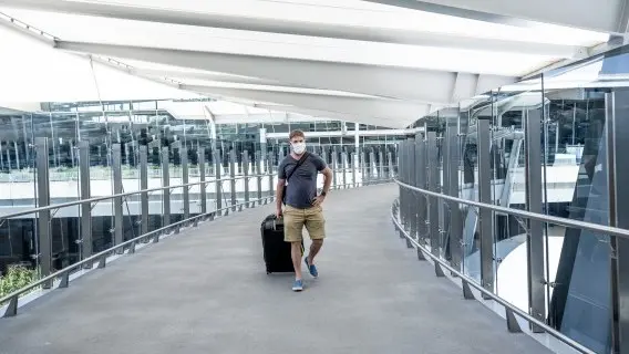 Passenger at a US airport