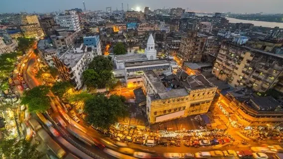 Kolkota, India by night