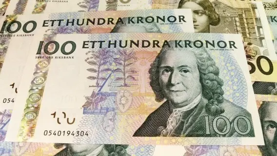 The Swedish krona has appreciated over 5% against the dollar and around 3.5% against the euro since the end of January