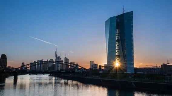 European Central Bank building in Frankfurt, Germany