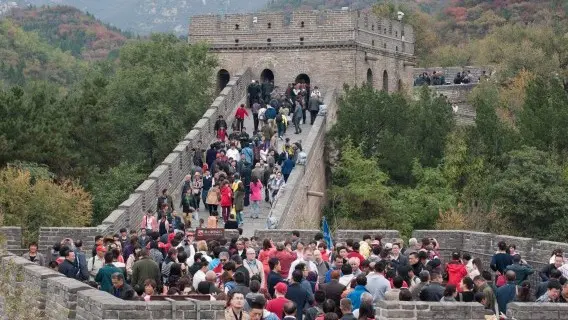 China tourists Great Wall