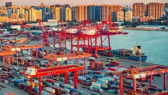 Haikou New Port in Hainan, China