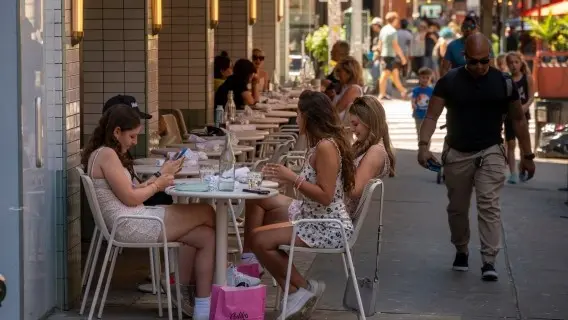 Al fresco dining in Nolita in New York