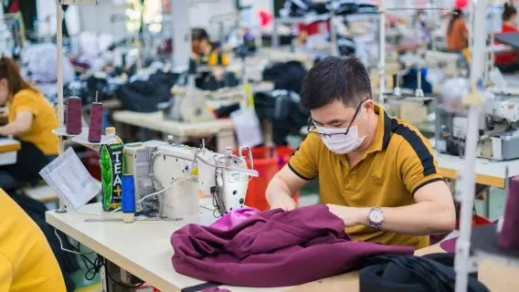 A textiles factory in Vietnam