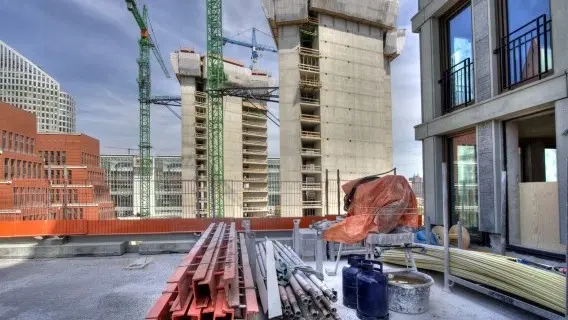 Office buildings under construction in The Hague