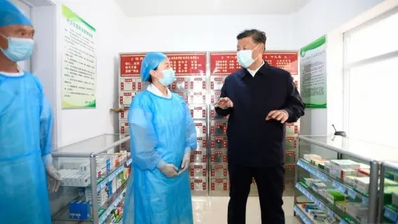 Chinese President, Xi Jinping, on a recent tour of the north of the country