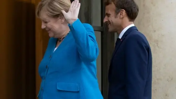Bye bye 'Mutti'. Angela Merkel with the French president earlier this month