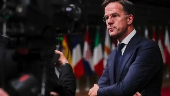 Dutch Prime Minister, Mark Rutte at a European Summit on Ukraine in late May