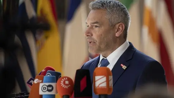 The Austrian Chancellor, Karl Nehammer