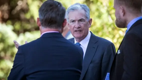 Federal Reserve Chair Jerome Powell at this year's Jackson Hole symposium