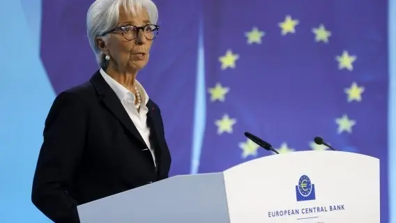 ECB President Christine Lagarde at today's press conference