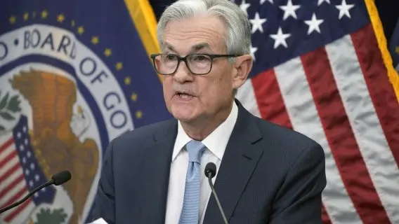 Federal Reserve Chair Jerome Powell speaks during a news conference on 14 December 2022