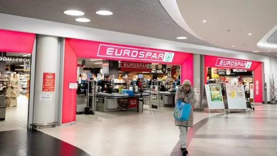 Inflation is falling in Poland. Pictured: a supermarket in Gdansk