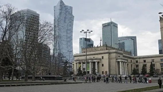 Warsaw's business district