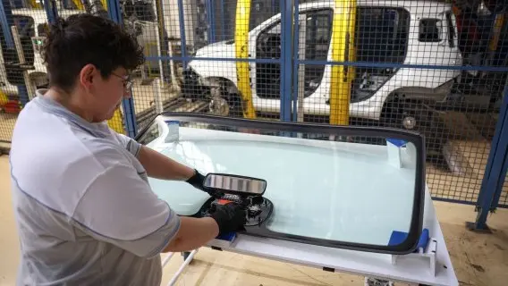 A car assembly line in Naples, Italy