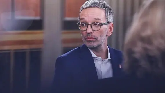 Herbert Kickl, leader of the FPÖ, which is set to become the largest force in the country’s parliament for the first time