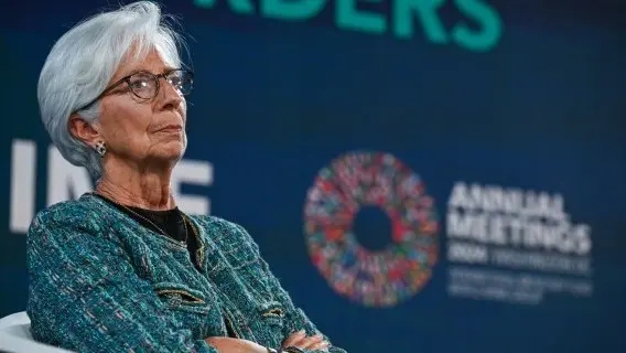 Christine Lagarde, president of the European Central Bank, at an IMF meeting this week