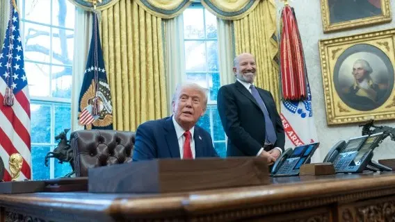 US President Trump signs executive order in the Oval Office